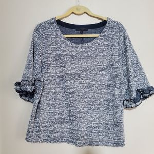 Banana Republic Short Sleeve Top with Ruffle Accent on Sleeve